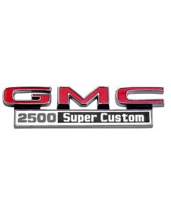 GMC Truck Fender Emblems, 2500 Super Custom, 1971-1972