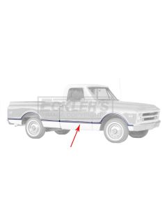 Chevy Or GMC Truck, Door Molding, Fleetside, Left, 1967-1968