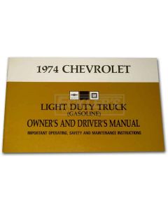 Chevy Truck Owner's Manual, 1974