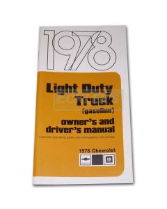 1978 Chevy Truck Owners Manual