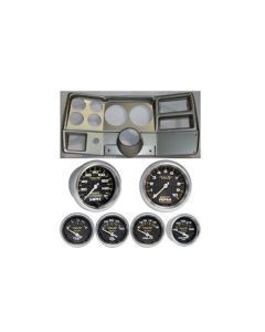 Classic Dash Instrument Panel, Brushed Aluminum, With Autometer Ultralite Electric Gauges, 1973-1983