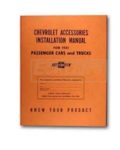 Chevrolet Accessories Installation Manual, 1951
