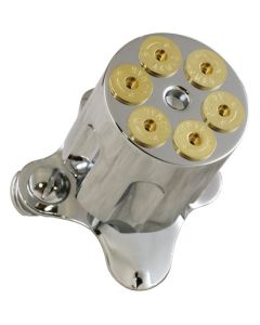 Chevy Steering Wheel Spinner, Gun Cylinder, Chrome