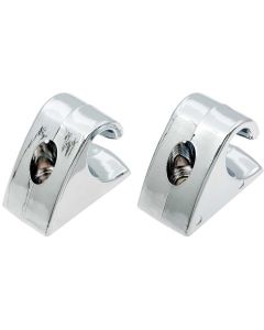 Chevy Or GMC Truck Sunvisor Bracket Hooks, Chrome, 1967-1972