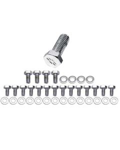 Chevy Truck Bowtie Valve Cover Bolts, Big Block, Chrome, For Cars With Steel Valve Covers, 1965-1987