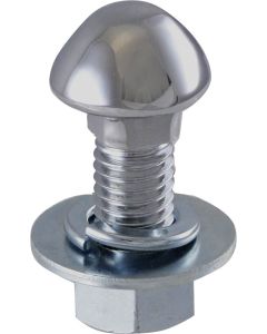 Chevy or GMC Truck Bumper Bolt, Dome Head, Chrome, Front OrRear, 1947-1972