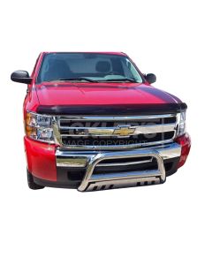 Chevy Silverado Or GMC Sierra 1500 Bull Bar, Polished Stainless Steel With Skid Plate, 2007-2013