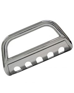 Chevy Silverado Or GMC Sierra 1500 Bull Bar, Polished Stainless Steel With Skid Plate, 2003-2006
