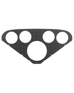 Chevy Truck Gauge Panel Insert, Autometer Nostalgia Series,Black Carbon Fiber Look, 1955-1959