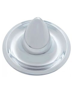 Chevy Rally Wheel Center Cap, Long Bullet Style, Stainless Steel