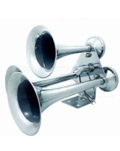 3 Trumpet Chrome Train Horn, Standard Duty