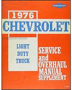 Chevy Truck Shop Manual Supplement, 1976