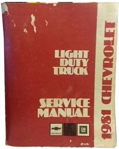 Chevy Truck Shop Manual, 1981