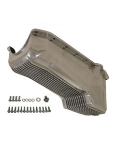 Chevy Small Block Aluminum Stock Capacity Oil Pan, Retro Finned