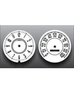 Chevrolet(r) Truck White Face Gauge Clock/Speedometer Overlay, 1948