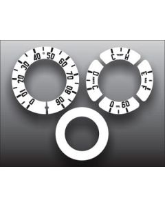 Chevrolet(r) Truck White Face Gauge Overlay, 1953-1955