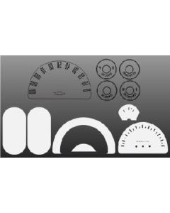 Chevrolet(r) Suburban White Face Gauge Overlay, 1960-1963