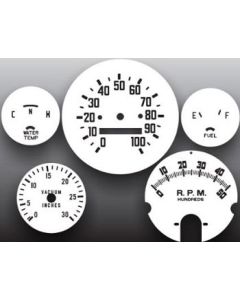 GMC(r) Suburban White Face Gauge Overlay, 1960-1966