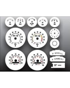 Chevrolet® Truck,White Face Gauges® Gauge Overlay,Tach With Fuel,1973..1979