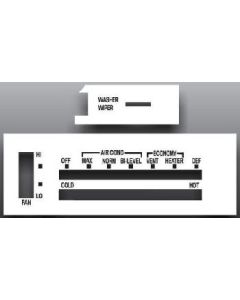 GMC K5 Jimmy White Face Heater Control Overlay,HVAC,1973..1979