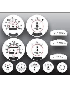 1980..1991 White Face Gauge Overlay,Chevrolet® Truck,Diesel