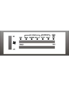 White Face Gauges Heater Control Overlay,HVAC,Chevy Truck Blazer,1980..1991