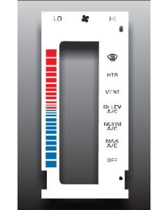 Chevrolet® S10 Blazer,White Face Heater Control Overlay,HVAC,1986..1991