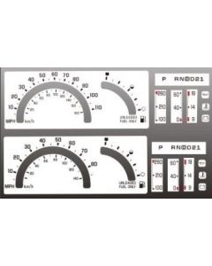 White Face Gauge Instrument Cluster Overlay,S10 S15 Blazer Jimmy,1992..1993