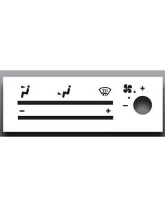 Chevrolet® Blazer, White Face Heater Control Overlay,Non-Tach,HVAC,1992..1994