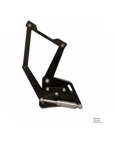 Chevy Truck Billet Aluminum Hood Hinges, Black Anodized, Steel Hood, 1960-1966