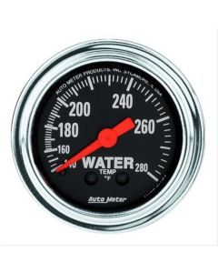 1947-1998 Chevy & GMC Truck Autometer Water Temperature Gauge, Traditional Chrome, Mechanical
