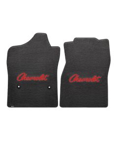 1967-70 Chevy Truck Lloyds Ultimat Black Mats Red Chevrolet Script