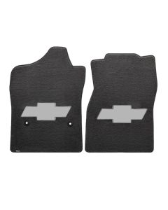 2007-13 Chevy Silverado Lloyds Ultimat Black Floor Mats Silver Bowtie