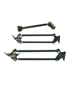 Parallel weld-in 4 link kit, powercoated Black