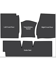 1960-1966 C10 Pickup Complete Sound Deadener, Die Cut / EVA Material