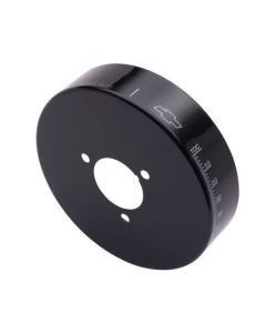 Engine Harmonic Balancer Cover; Fits SB Chevy using 6-3/4 In. Damper; Black