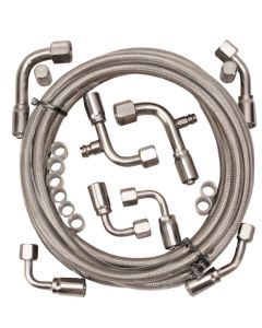 Stainless Steel Braided A/C Hose Kit With A verticle O-Ring Compressor