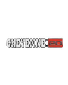 1971-1972 Chevrolet and GMC Truck Front Fender Emblem, “Cheyenne 20”, Sold as a Pair