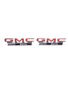 1971-1972 GMC Truck Truck Front Fender Emblem, “GMC 2500 Sierra”, Sold as a Pair