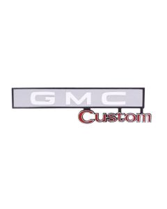 1969-1972 GMC Truck Glove Box Door Emblem, “GMC Custom”, Sold as Each