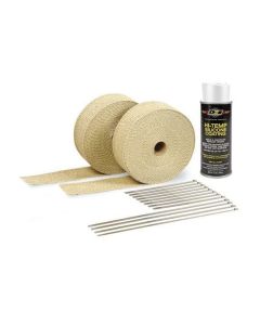 Exhaust & Pipe Wrap Kit, Tan with White HT