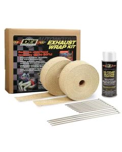 Exhaust & Pipe Wrap Kit, Tan with Aluminum  HT