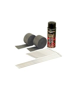 Exhaust & Pipe Wrap Kit, Black with HT
