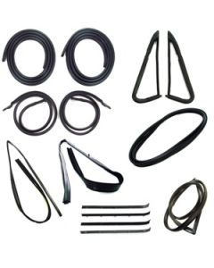 1985-1986 Chevy/GMC Truck Complete Weatherstrip Seal Kit - Models Without Weatherstrip Trim Groove & 1 Piece Style Vent Seals 
