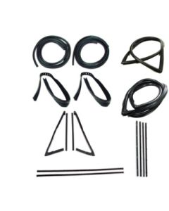 1967 Chevy/GMC Truck Complete Weatherstrip Seal Kit - Models With Weatherstrip Trim Groove, Small Rear Window & Chrome Beltlines, Press On Door Seals 
