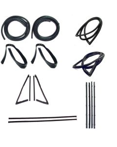 1967 Chevy-GMC Truck Complete Weatherstrip Seal Kit - Models Without Weatherstrip Trim Groove, Small Rear Window & Chrome Beltlines 
