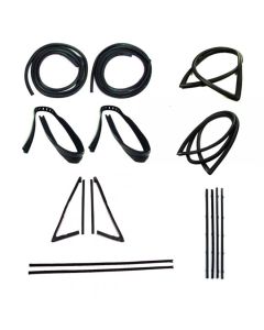 1967 Chevy-GMC Truck Complete Weatherstrip Seal Kit - Models Without Weatherstrip Trim Groove, Small Rear Window & Chrome Beltlines, Press On Door Seals

