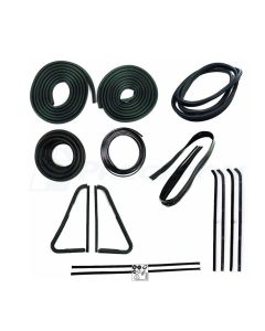 1964-1966 Chevy-GMC Truck Complete Weatherstrip Seal Kit - Models With Weatherstrip Trim Groove, Push-On Door Seals 
