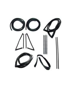 1967-1970 Chevy-GMC Truck Complete Weatherstrip Seal Kit - Models With Weatherstrip Trim Groove, Large Rear Window & Black Beltlines 
