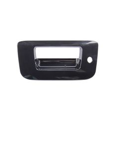 2007-2014 Silverado-Sierra Tailgate Handle Bezel, Smooth Black, With Keyhole, W/O Camera